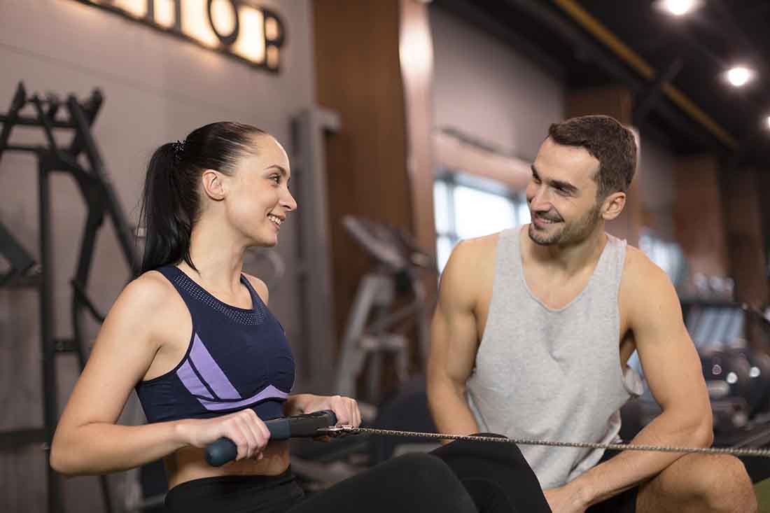 couple in gym in Los Angeles